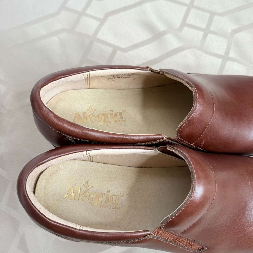 Alegria Leather Slip on Shoes Goring Eryn EURO 41 US 10.5-11 Chestnut Luster - Picture 4 of 9